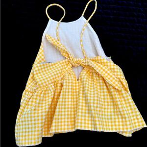 Yellow back knot summer top
